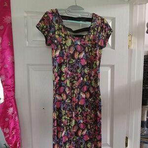 Derek Heart Rainbow Flower Maxi Dress